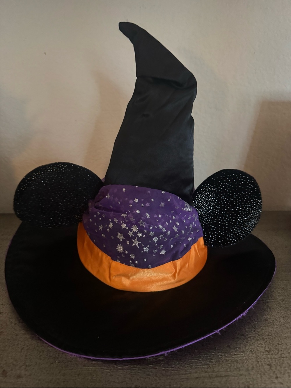 Disney Girls Minnie Purple Halloween Witch Dress with Matching Hat - Picture 5 of 6